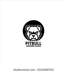 pitbull head design gaming mascot logo