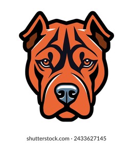 logotipo de cabeza pitbull con buena calidad y buen diseño