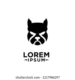 pitbull head logo icon designs vector illustration