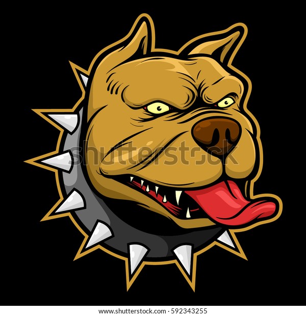 Pitbull Head Mascot Stock Vector (Royalty Free) 592343255