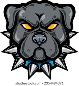 Pitbull head mascot vector print