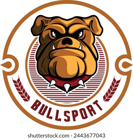 Pitbull Logo Design Circle Shape 