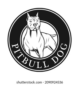 Black And White Pitbull Stock Illustrations, Images & Vectors 