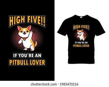 Pitbull Lover Vector T-shirt for fashion, your lovely cat