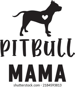 Pitbull Mama Dog Vector File