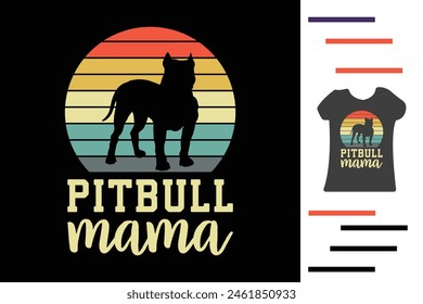 Pitbull Mama T-Shirt Design