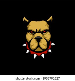 Pitbull mascot logo gaming design vector
