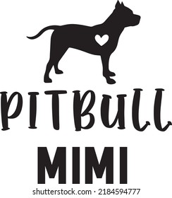 Pitbull Mimi Dog Vector File