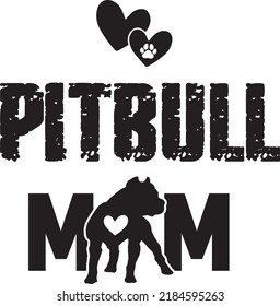 Pitbull Mom 5 Dog Vector File