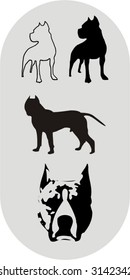 Pitbull Silhouettes