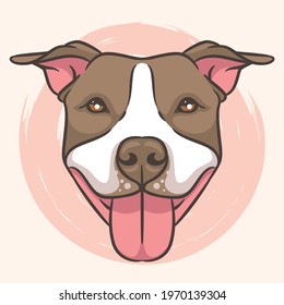 PitBull Terrier dog breed pet, pit bull head