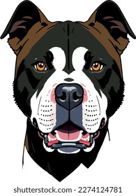 Pitbull terrier dog breed vector