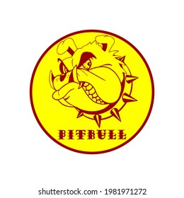 Pitbull type dog icon motif looks savage, match your pet necklace