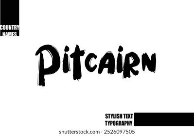 Pitcairn Bold Text Typography Text Nombre de Country