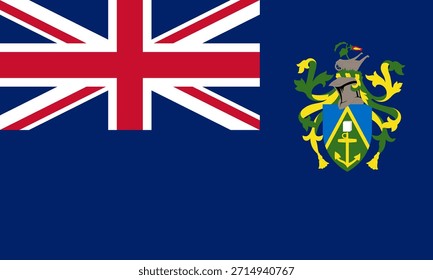 Pitcairn flag icon in high quality used in Pitcairn country