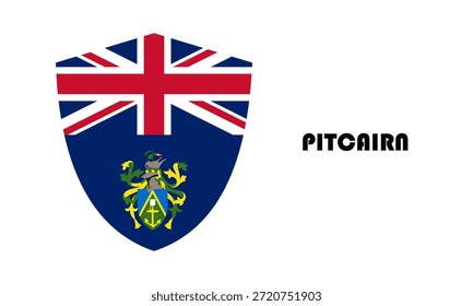 Pitcairn flag in shield shape (badge)