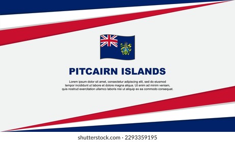 Plantilla de diseño de fondo abstracto de la bandera de las Islas Pitcairn. Ilustración de vectores de caricaturas del Día de la Independencia de las Islas Pitcairn. Diseño de las islas Pitcairn