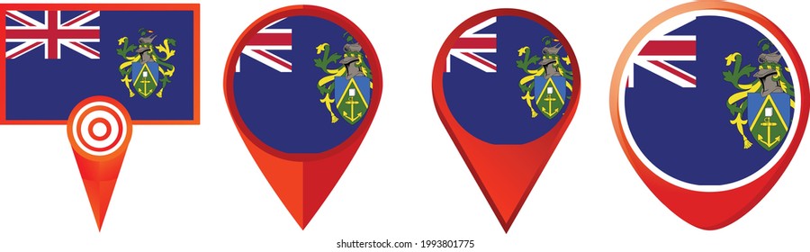 Pitcairn Islands flag icon . web icon set . icons collection. Simple vector illustration.