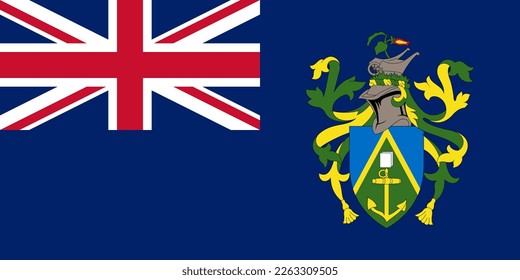 Flagge der Pitcairn-Inseln einfache Illustration für den Unabhängigkeitstag oder die Wahl