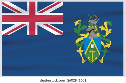 Pitcairn Islands official flag vector with standard size and proportion. National flag emblem with accurate size and colors.