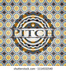 Pitch arabesque emblem. arabic decoration.