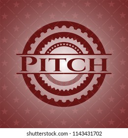 Pitch badge with red background