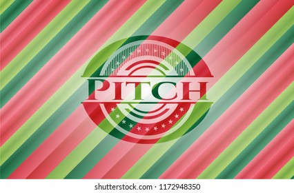 Pitch christmas badge background.