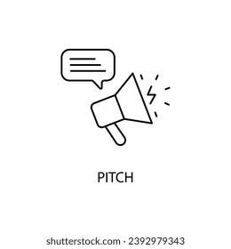 pitch concept line icon. Simple element illustration. pitch concept outline symbol design.