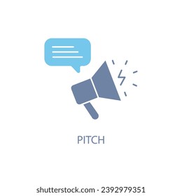 pitch concept line icon. Simple element illustration. pitch concept outline symbol design.