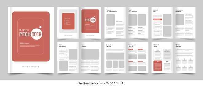 The Pitch Deck Brochure Layout, Annual Report, Modern Brochure, A4 Template