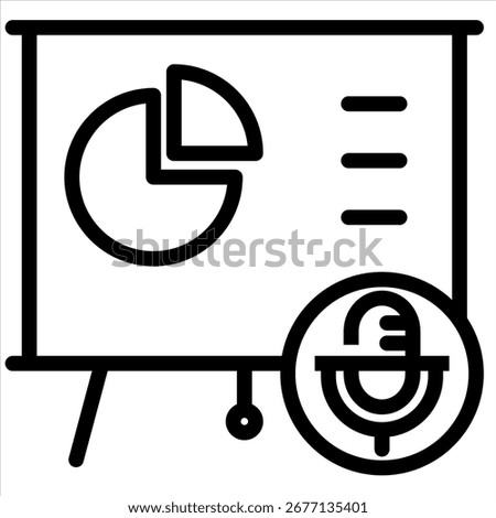 Pitch Deck Icon Element For Design