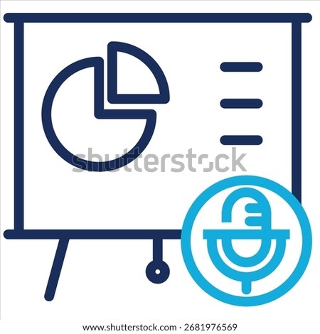 Pitch Deck Icon Element For Design