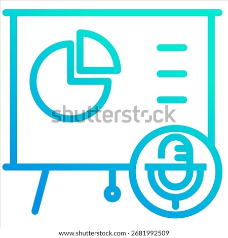 Pitch Deck Icon Element For Design