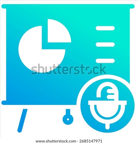 Pitch Deck Icon Element For Design