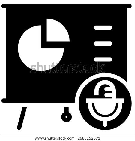 Pitch Deck Icon Element For Design