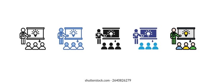 Pitch Deck   icon sets collection multi style

