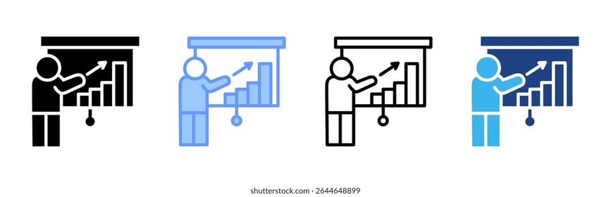 Pitch Deck icon sheet multiple style collection