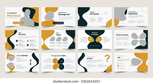 Pitch Deck Presentation template, Used for modern Presentations, company profiles, annual reports, pitch decks, proposals, portfolios, business and marketing