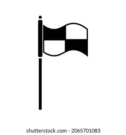 Pitch flag icon simple vector. Soccer stadium. Corner football on white background