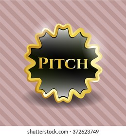Pitch gold emblem or badge