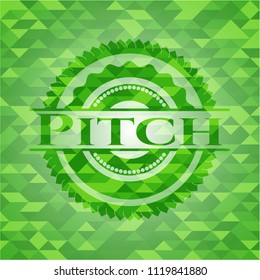 Pitch green mosaic emblem