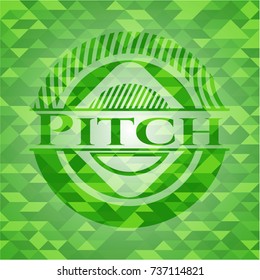 Pitch green mosaic emblem