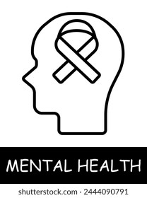 Pitch line icon. Infection, conception, mental health, psychology, emotional well-being, psychotherapy, depression, well-being. Vector line icon for business and advertising