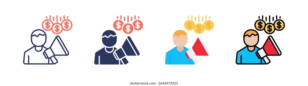 Pitch Multi Style Icon Set Vector