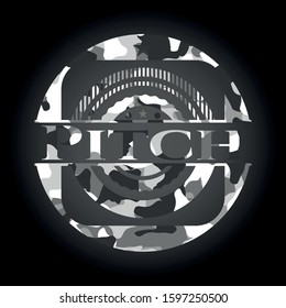 Pitch on grey camouflage pattern