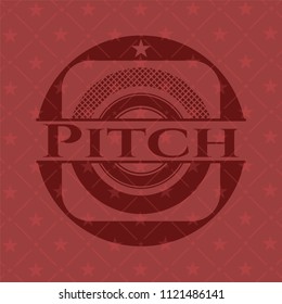 Pitch red emblem. Retro