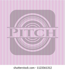 Pitch retro style pink emblem