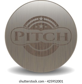 Pitch retro style wood emblem