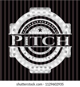 Pitch silver shiny badge