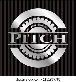 Pitch silver shiny badge